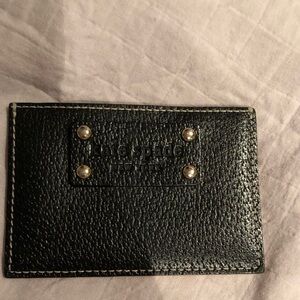 Kate spade card case black leather